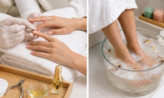Manicure and pedicure service